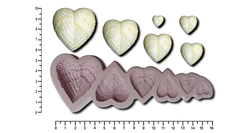 ANGEL WINGS HEART Mould Medium, Small & Mini, Large or Extra Large from
