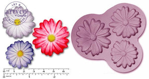 Daisies X 3 Small Silicone Mold