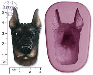 Dog Head Doberman Silicone Mold