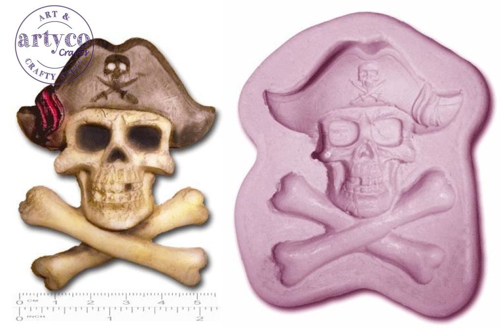 Pirate Jolly Roger Medium Silicone Mold