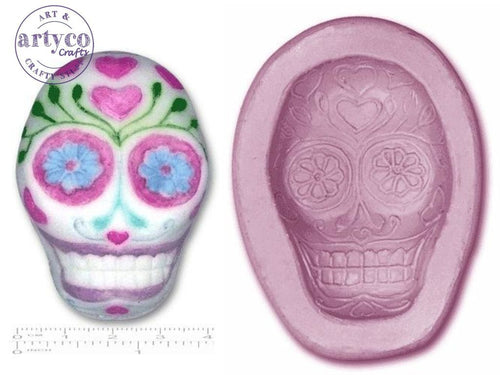 Skull Day Of The Dead Single Silicone Mold