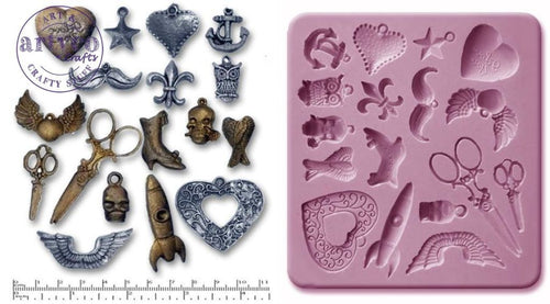 Steam Punk Charms Silicone Mold